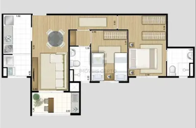 Apartamento a venda em presidente altino osasco com vista contemplativa, 2 quartos (1 suíte), 1 vaga