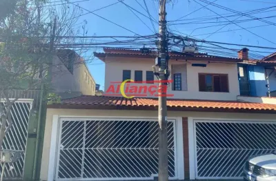 Sobrado com 4 dormitórios sendo 1 suite a venda, 370 m²jardim santa bárbara - guarulhos - sp