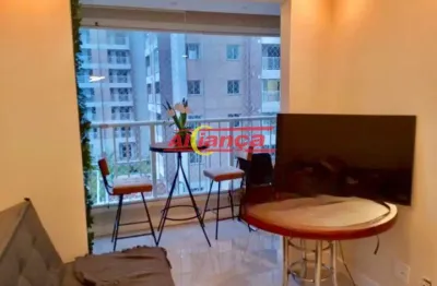 Encantador apartamento semi mobiliado de 55m² com suíte - excelente localização em guarulhos