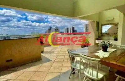 'luxuosa cobertura de 190m² com terraço gourmet e vista panorâmica