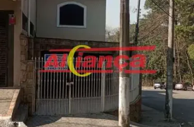 Sobrado comercial bosque maia, 3 vagas, 2 salas, 2 wc, 3 dormitórios, cozinha e corredor lateral