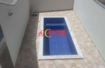 Sobrado novo 3 quartos com sacadas, 2 vagas garagem, piscina, churrasqueira, bonsucesso, guarulhos,