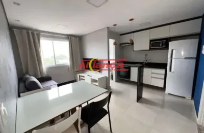 Apto 2 quartos, 1 vaga, mobiliado e pronto para morar! excelente localização em guarulhos.