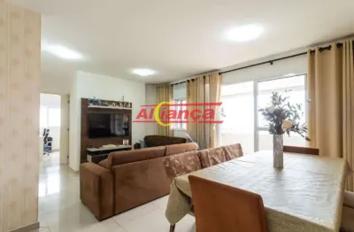 Apartamento com 3 dormitórios à venda, 95m² - vila augusta - guarulhos/sp