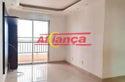 Apartamento com 3 quartos, 2 vagas, 70 m² - jardim flor da montanha - guarulhos