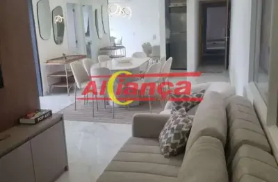 Apartamento à venda 98.90m² com 3 quartos, 3 banheiros- centro - guarulhos/sp.