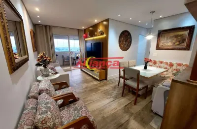 Lindo apartamento à venda em gopouva com 82m² , 2 vagas e lazer completo.