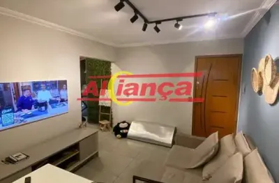 Apartamento com 2 dormitórios à venda, 49m² - taboão - guarulhos/sp