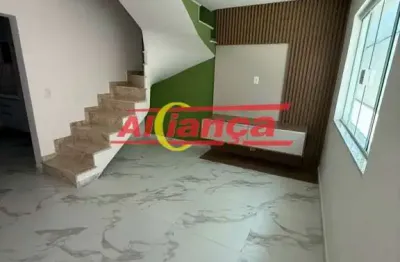 Venda de sobrado novo em condomínio, mobiliado com 03 quartos, terraço e 2 vagas - jardim santa inês