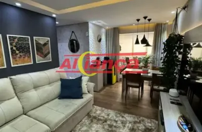 Apartamento á venda 74m², porteira fechada1 suíte, varanda gourmet e 2 vagas