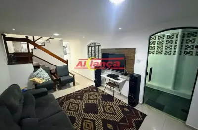 Sobrado á venda com 2 suítes no jardim santa cecilia em guarulhos