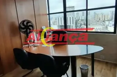 Sala comercial completa - 64m² mobiliada - condomínio aquarius, centro de guarulhos
