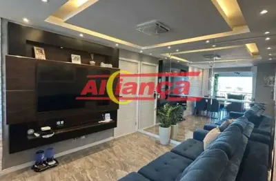 Lindo apartamento 3 dormitórios sendo 1 suíte, varanda gourmet e 2 vagas - the gates - guarulhos