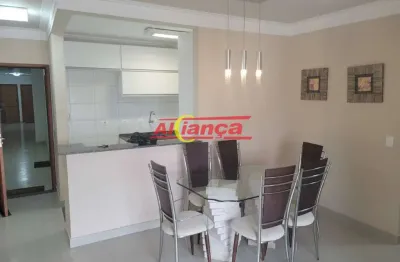 Apartamento mobiliado com 3 dormitórios e 1 suíte à venda, 65 m² - vila galvão - guarulhos - sp.