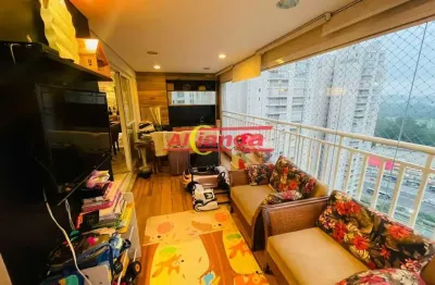 Apartamento no condomínio supera 128m² - 3 suites - 3 vagas, guarulhos ? sp