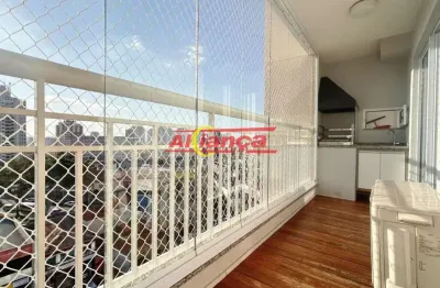 Apartamento com Varanda Gourmet, 3 dorm e 2 vagas na Chácara Santo Antônio com 74 m²