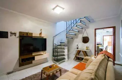 Sobrado com 2 dormitórios, 123 m² - venda por r$ 750.000,00 ou aluguel por r$ 4.228,00/mês - vila bastos - santo andré/sp