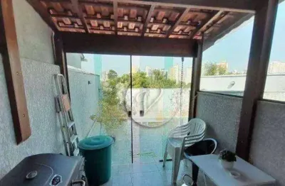Cobertura com 2 dormitórios para alugar, 92 m² por r$ 3.110,00/mês - vila alpina - santo andré/sp