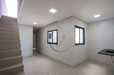 Cobertura com 2 dormitórios, 100 m² - venda por r$ 430.000,00 ou aluguel por r$ 2.857,25/mês - vila helena - santo andré/sp