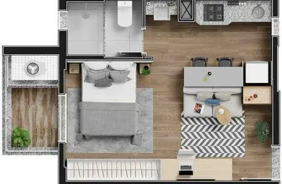 Apartamento com 1 dormitório à venda, 30 m² por r$ 395.000 - jardim - santo andré/sp