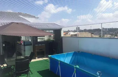 Cobertura com 3 dormitórios à venda, 140 m² por r$ 640.000,00 - vila pires - santo andré/sp