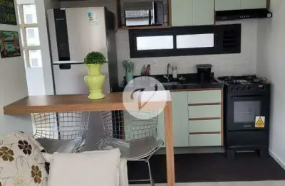 Apartamento mobiliado 1 quarto com suíte no campestre - santo andré (aluguel r$3.000)
