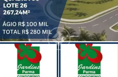 Lote condomínio jardins parma, liberado para construir codigo: 44006