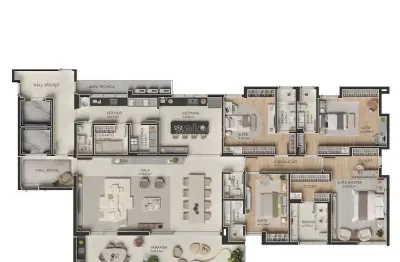 Apartamento de alto padrão com 4 suítes a venda no santa helena