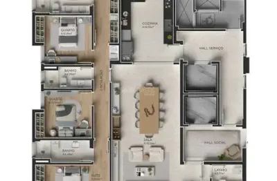 Apartamento de alto padrão com 4 quartos a venda no santa helena