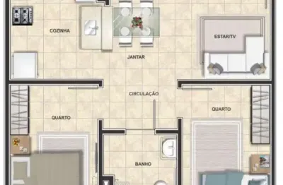 Seu novo lar está aqui! apartamento térreo com 2 quartos, lazer completo e excelente localização