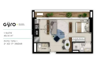Flat com 1 quarto à venda na Avenida Mutirão, 560, Setor Marista, Goiânia