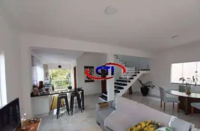 Casa em condomínio fechado com  3 dormitórios à venda, 380 m² por r$ 1.380.000 - balneário palmira - ribeirão pires/sp