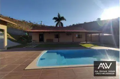 Chácara com 3 dormitórios à venda, 1700 m² por r$ 500.000,00 - chacara - chácara/mg