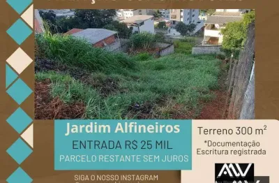 Terreno à venda, 300 m² por r$ 25.000 de entrada - jardim dos alfineiros - juiz de fora/mg