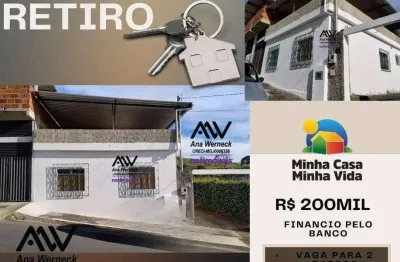 Casa com 2 dormitórios à venda, 79 m² por R$ 200.000,00 - Retiro - Juiz de Fora/MG