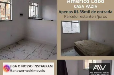Casa com 2 dormitórios à venda, 60 m² por r$ 35mil de entrada - progresso juiz de fora/mg
