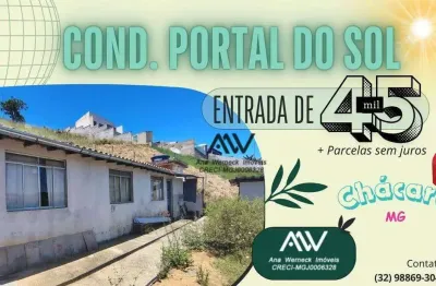 Chácara com 2 dormitórios à venda, 649 m² por r$ 45mil de entrada - chácara - chácara/mg