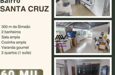 Casa com 2 dormitórios à venda, 85 m² por r$ 60mil de entrada - santa cruz juiz de fora/mg
