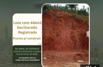 Terreno à venda, 446 m² por r$ 30.000 de entrada - parque independência - juiz de fora/mg