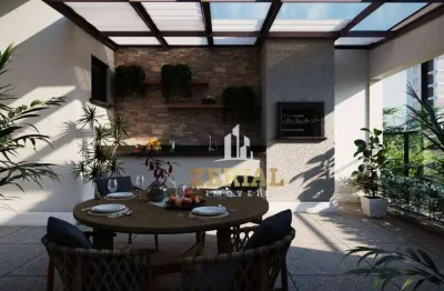 Cobertura à venda, 87 m² por r$ 539.000,00 - campestre - santo andré/sp