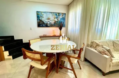 Cobertura com 2 dormitórios à venda, 100 m² por r$ 640.000,00 - vila assunção - santo andré/sp