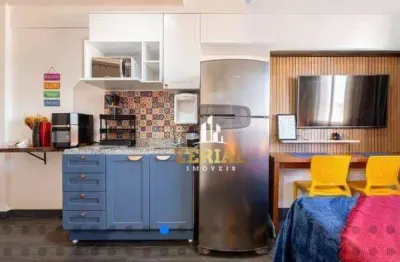 Studio com 1 dormitório para alugar, 19 m² por r$ 3.010,00/mês - barcelona - são caetano do sul/sp