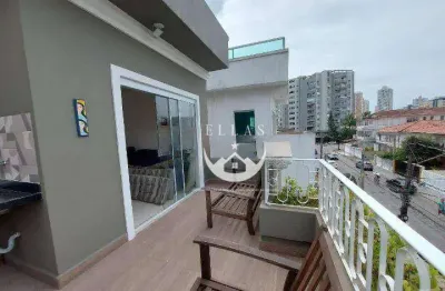 Sobrado com 3 dormitórios à venda, 240 m² por r$ 1.840.000 - ponta da praia - santos/sp