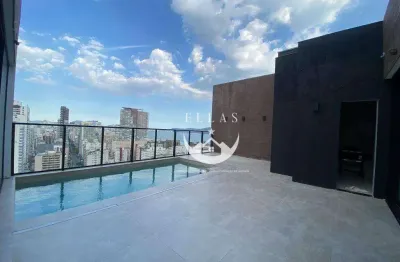 Cobertura alto padrão com vista mar – josé menino, santos