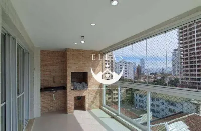 Apartamento com 3 dormitórios para alugar, 130 m² por r$ 9.500,00/mês - ponta da praia - santos/sp