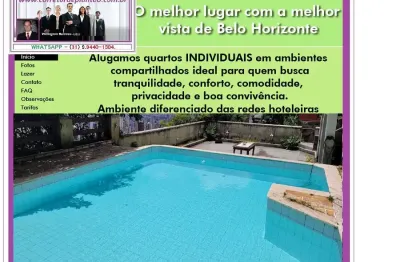 Alugamosm quartos e suites no bairro magabeiras  com linda vista para a cidade de belo horizonte.