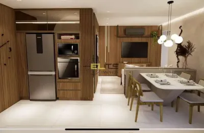 Apartamento à venda, mobiliado com sacada, 02 dormitórios sendo 01 suíte no pagani - palhoça