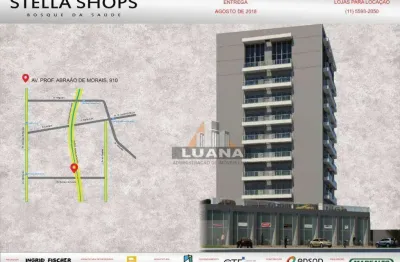 Lojas novas com 55 e 63 m2 na esquina da av.abrão de moraes x bosque da saude