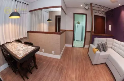 Apartamento mobiliado com 2 dormitórios à venda, 50 m² por r$ 245.000 - condomínio residencial paes de linhares  - sorocaba/sp