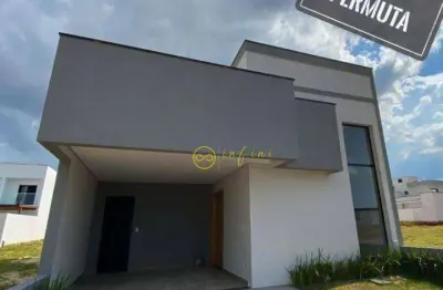 Casa nova de condomínio com 3 dormitórios, sendo 1 suíte à venda, 140 m² por r$ 840.000 - condomínio villagio wanel - sorocaba/sp